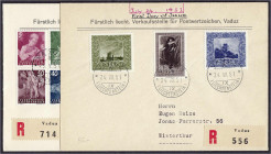 Ausland
Liechtenstein
Landarbeit und Gemälde 1951, zwei saubere R-Ersttagsbriefe. Mi. 580,-€. FDC. Michel 289-303.