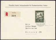Ausland
Liechtenstein
Schloss Vaduz 1952, sauberer Ersttagsbrief. Mi. 700,-€. FDC. Michel 309.