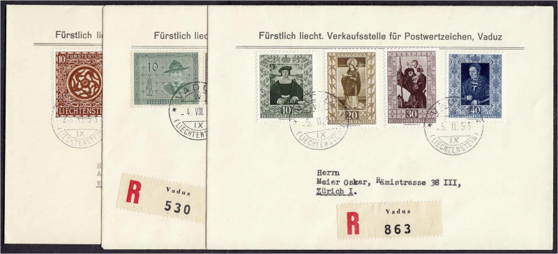 Ausland
Liechtenstein
Jahrgang 1953 (Ersttagsbriefe), kompletter Jahrgang FDC....