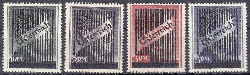 Ausland
Österreich
1 RM - 5 RM Gitteraufdruck 1945, postfrische Erhaltung, jed...