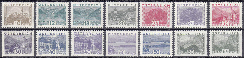 Ausland
Österreich
Landschaften (kleines Format) 1932, kompletter Satz in post...