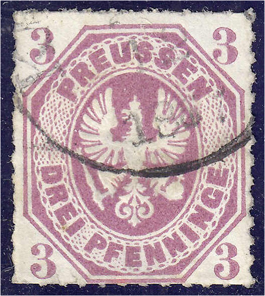 Deutschland
Altdeutschland
Preußen
3 Pf. Freimarke 1865, sauber gestempelt in...
