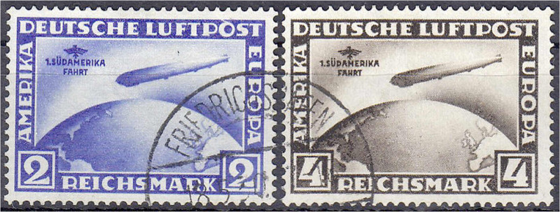Deutschland
Deutsches Reich
2 M + 4 M Südamerikafahrt 1930, kompletter Satz in...