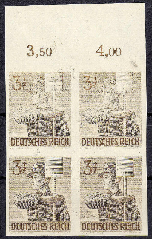 Deutschland
Deutsches Reich
3+7 Pf. 8 Jahre Arbeitsdienst 1943, ungezähnt, pos...