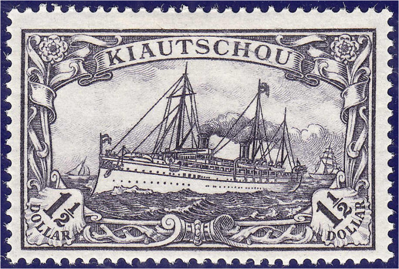 Deutschland
Deutsche Auslandspostämter und Kolonien
Kiautschou
1 1/2 Dollar s...