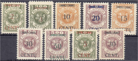 Deutschland
Deutsche Auslandspostämter und Kolonien
Memelgebiet
Freimarken von Memel 1923, zwei komplette Sätze in postfrischer Erhaltung, vier Wer...