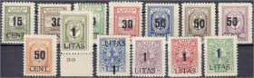 Deutschland
Deutsche Auslandspostämter und Kolonien
Memelgebiet
Angliederung des Memellandes an Litauen 1923, kompletter Satz in postfrischer Erhal...