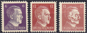 Deutschland
Deutsche Auslandspostämter und Kolonien
Deutsche Besetzungsausgaben 1939/1945
Adolf Hitler Kriegs- und Propagandafälschungen 1945, drei...