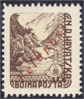 Deutschland
Feldpostmarken
Kroatien Militär-(Feldpost) Marke (Phantasie-Produkte) 1945, postfrisch mit rotem Aufdruck ,,Feldpost", geprüft Dr. Romme...