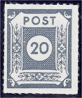 Deutschland
Alliierte Besetzung (Sowjetische Zone)
Ost-Sachsen
20 Pf. Ziffern (Loschwitz) 1945, (dkl`)blaugrau, postfrische Erhaltung, tiefst geprü...