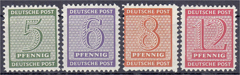 Deutschland
Alliierte Besetzung (Sowjetische Zone)
West-Sachsen
5 Pf. - 12 Pf...