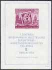 Deutschland
Deutsche Demokratische Republik
Briefmarkenausstellung zur Betriebsarbeitsgemeinschaften Philatelie 1954, postfrische Luxuserhaltung, Pl...