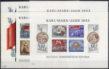 Deutschland
Deutsche Demokratische Republik
Karl-Marx-Blöcke 1953, postfrische Erhaltung. ** Michel Block 8-9 A+B.