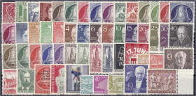 Deutschland
Berlin
Jahrgang 1950 bis 1954, komplette Zusammenstellung, einige Werte geprüft Schlegel BPP. Mi. 1225,-€. **