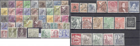 Deutschland
Berlin
Berlin-Zusammenstellung 1948/1952, kleines Lot ab Schwarzaufdruck 2 Pf. - 2 M. kpl. geprüft BPP, Rotaufdruck kpl., UPU, 1 Mark Ba...