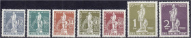 Deutschland
Berlin
75 Jahre Weltpostverein 1949, kompletter Satz in postfrischer Erhaltung, jeder Wert geprüft Schlegel BPP. Mi. 750,-€. ** Michel 3...