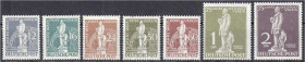 Deutschland
Berlin
Weltpostverein 1949, kompletter Satz in postfrischer Erhaltung. Mi. 750,-€. ** Michel 35-41.