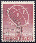 Deutschland
Berlin
20 Pf. ERP 1950, sauber gestempelt ,,Berlin-Charlottenburg 9", Wasserzeichen Y (fehlender Ring). Fotoattest Schlegel BPP >Der Zäh...