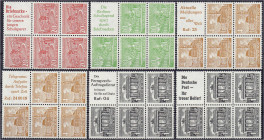 Deutschland
Berlin
Berliner Bauten 1952, komplette Serie Heftchenblätter ohne Rand in postfrischer Erhaltung. Neues Fotoattest Schlegel BPP (2021) >...