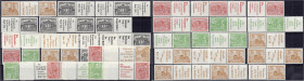 Deutschland
Berlin
Berliner Bauten 1952, komplette Serie Zusammendrucke in postfrischer Erhaltung, nur W 19 kl. gummifreie Stelle. Mi. 5.585,-€. ** ...