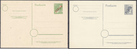 Deutschland
Berlin
Ganzsachen
Wertstempel Sämann und Arbeiter mit Aufdruck ,,BERLIN" 1949, ungebraucht, P 2 b 12 Pf. weiß, dicker Karton mit schwar...