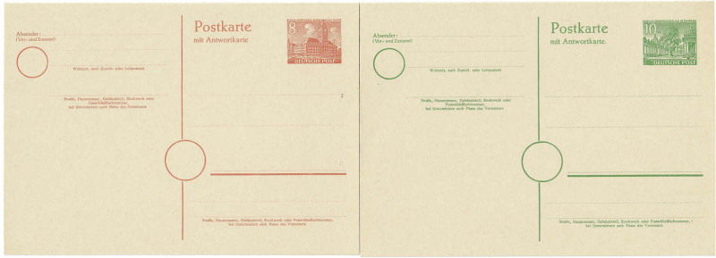 Deutschland
Berlin
Ganzsachen
Bauten 1955, ungebrauchte Erhaltung, Frageteil ...