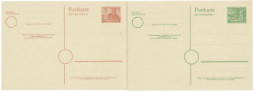 Deutschland
Berlin
Ganzsachen
Bauten 1955, ungebrauchte Erhaltung, Frageteil und Antwortteil. Mi. 630,-€. * Michel P 20 - P 21.