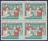 Deutschland
Bundesrepublik Deutschland
500 Jahre Universität Freiburg 1957, postfrischer Viererblock, eine Marke mit Plattenfehler ,,II" (Bruch der ...