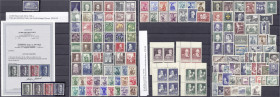 Lots und Sammlungen
Ausland (alphabetisch)
Österreich 1933/1955 **/gest.: Schöne postfrische Zusammenstellung mit gestempelter WIPA-Marke, Grazer Au...