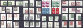 Lots und Sammlungen
Deutschland (alphabetisch)
Bundesrepublik 1954/1956 **: Kleine Sammlung an Bogenecken, meist drei verschiedene vorhanden, sowie ...