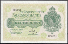 Ausland
Falklandinseln
10 Pounds 15.6.1982. I, sehr selten, besonders in dieser Erhaltung. Pick 10c.