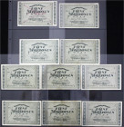 Deutsches Notgeld und KGL
Elberfeld (Rheinland)
Bergische Elektrizitäts-Versorgungs-GmbH., 10 Scheine zu 5 Mio. Mark 8.1923. Serie A,B,C,D,E,F,G,H u...