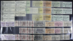 Deutsches Notgeld und KGL
Frankfurt a.M. (Hessen-Nassau)
Reichsbahndirektion, kleines Lot von 60 Scheinen in Albumblättern. von 500 Tsd. bis 10 Bio....