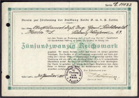Deutsches Notgeld und KGL
Halle a.d. Saale (Pov. Sachsen)
Lettin, Verein zur Förderung der Siedlung Heide G.m.b.H. Lettin, Darlehensschein zu 25 Rei...