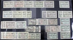 Deutsches Notgeld und KGL
Köln (Rheinland)
Reichsbahndirektion, kleines Lot von 36 Scheinen in Albumblättern. Von 1 Mio. bis 500 Mrd. Mark. Bitte be...