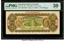 Australia Commonwealth Bank of Australia 1/2 Sovereign ND (1928) Pick 15c R7 PMG Very Fine 30. 

HID09801242017

© 2022 Heritage Auctions | All Rights...