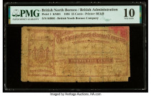 British North Borneo British North Borneo Company 25 Cents 1895 Pick 1 PMG Very Good 10. Ink has been noted on this example.

HID09801242017

© 2022 H...