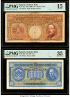 Bulgaria Bulgaria National Bank 1000; 500 Leva 1929; 1940 Pick 53a; 58a Two Examples PMG Choice Fine 15; Choice Very Fine 35. Tears are noted on Pick ...