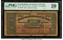 Canada Newfoundland Government Cash Note 25 Cents 1911-12 Pick Newfoundland NF-7b PMG Very Fine 20. Splits are noted on this example.

HID09801242017
...