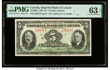 Canada Toronto, ON- Imperial Bank of Canada $5 1.11.1934 Ch.# 375-22-04 PMG Choice Uncirculated 63 EPQ. 

HID09801242017

© 2022 Heritage Auctions | A...