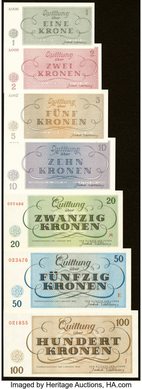 Czechoslovakia Thereseinstadt Group Lot of 7 Examples About Uncirculated-Crisp U...