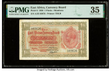 East Africa East African Currency Board 1 Florin 1.5.1920 Pick 8 PMG Choice Very Fine 35. Minor repairs are noted on this example.

HID09801242017

© ...