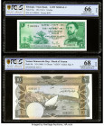 Ethiopia State Bank of Ethiopia 1 Dollar ND (1961) Pick 18a PCGS Gold Shield Gem UNC 66 OPQ; Yemen Democratic Republic Bank of Yemen 10 Dinars ND (198...