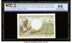 French Equatorial Africa Institut d'Emission de l'Afrique Equatoriale Francaise et du Cameroun 50 Francs ND (1957) Pick 31 PCGS Gold Shield Choice Unc...