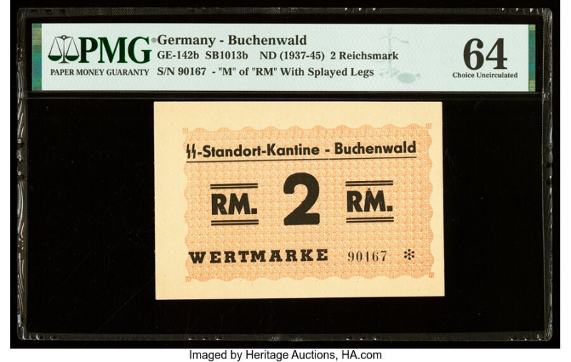Germany Buchenwald 2 Reichsmark ND (1937-45) GE-142b PMG Choice Uncirculated 64....