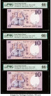 Israel Bank of Israel 10 Lirot 1958 / 5718 Pick 32b; 32c; 32d Three Examples PMG Gem Uncirculated 66 EPQ (3). 

HID09801242017

© 2022 Heritage Auctio...