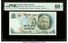 Israel Bank of Israel 5 Lirot 1968 / 5728 Pick 34b PMG Superb Gem Unc 68 EPQ. 

HID09801242017

© 2022 Heritage Auctions | All Rights Reserved