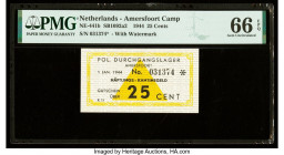 Netherlands Amersfoort 25 Cents 1.1.1944 NE-441b PMG Gem Uncirculated 66 EPQ. 

HID09801242017

© 2022 Heritage Auctions | All Rights Reserved
