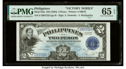 Philippines Philippine National Bank 2 Pesos ND (1944) Pick 95a PMG Gem Uncirculated 65 EPQ. 

HID09801242017

© 2022 Heritage Auctions | All Rights R...