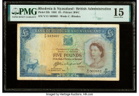 Rhodesia and Nyasaland Bank of Rhodesia and Nyasaland 5 Pounds 1.2.1961 Pick 22b PMG Choice Fine 15. 

HID09801242017

© 2022 Heritage Auctions | All ...